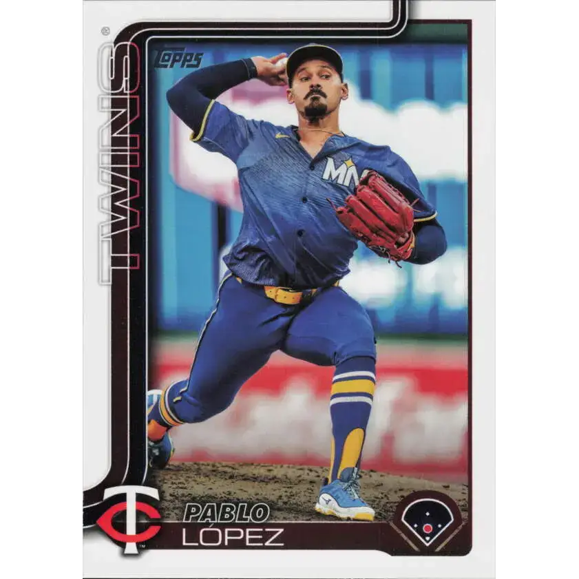 2025 Topps #662 Pablo Lopez NM-MT Minnesota Twins Baseball Card - Baseball Card Single