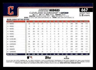 2025 Topps #667 Austin Hedges - Baseball Card Single