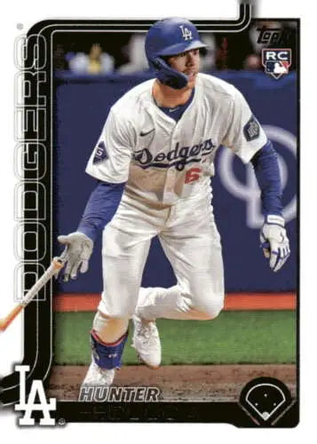 Hunter Feduccia Rookie Dodgers baseball card with original gloss from 2025 Topps