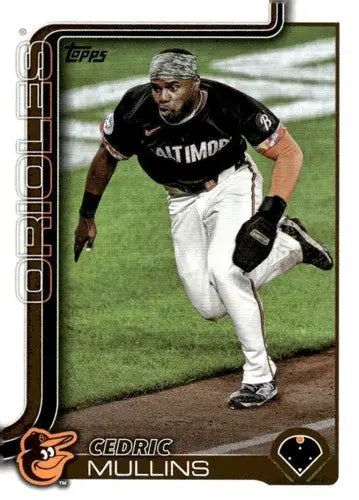 Original gloss baseball trading card of Cedric Mullins from 2025 Topps series