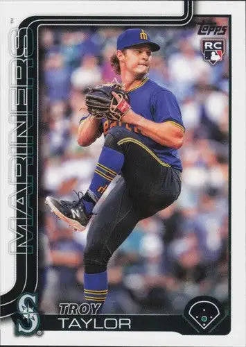 Original gloss Troy Taylor rookie Mariners baseball card from 2025 Topps #691