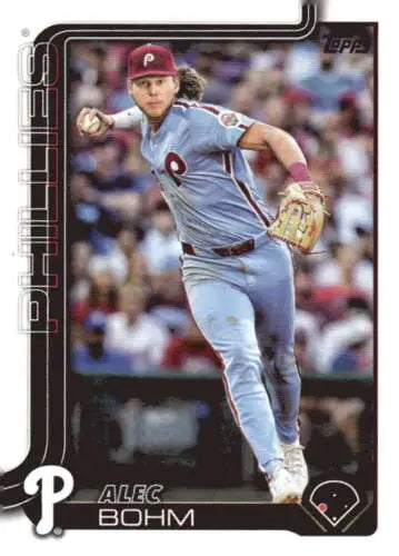 Alec Bohm baseball card with original gloss from 2025 Topps #7 NM-MT Phillies