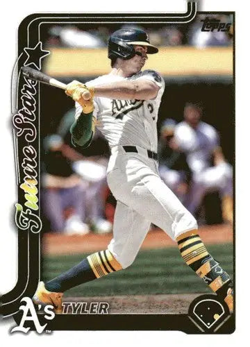 Original gloss baseball trading card featuring Tyler Soderstrom in Oakland Athletics uniform