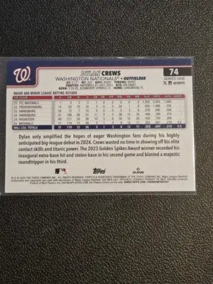 2025 Topps #74 Dylan Crews - Baseball Card Single