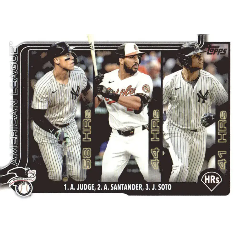2025 Topps #79 Aaron Judge/Anthony Santander/Juan Soto NM-MT Baltimore Orioles/New York Yankees Baseball Card