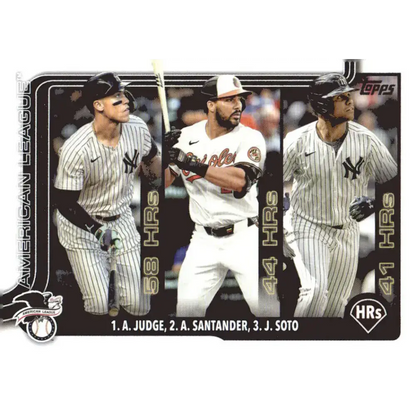 2025 Topps #79 Aaron Judge/Anthony Santander/Juan Soto NM-MT Baltimore Orioles/New York Yankees Baseball Card