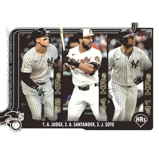 2025 Topps #79 Aaron Judge/Anthony Santander/Juan Soto NM-MT Baltimore Orioles/New York Yankees Baseball Card