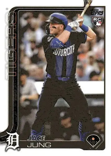 Jace Jung rookie Tigers baseball card with original gloss from 2025 Topps #80