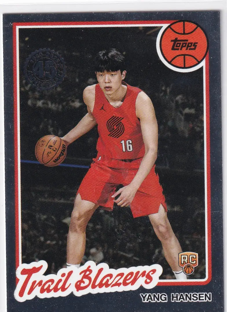 2025 TOPPS #80BK-62 YANG HANSEN- PORTLAND TRAIL BLAZZERS - Basketball Card Single