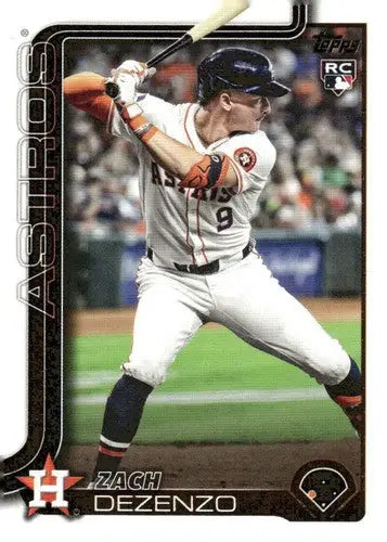 Original gloss Baseball trading card of Zach Dezenzo Rookie Astros 2025 Topps #89