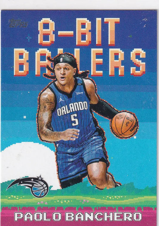 2025 TOPPS #8B-9 PAOLO BANCHERO 8 BIT BALLERS- ORLANDO MAGIC - Basketball Card Single