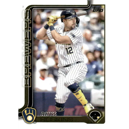 2025 Topps #93 Rhys Hoskins NM-MT Milwaukee Brewers Baseball Card - Baseball Card Single