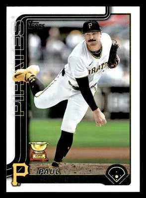 Baseball trading card of Paul Skenes pitcher for Pittsburgh Pirates in 2025 Topps #98