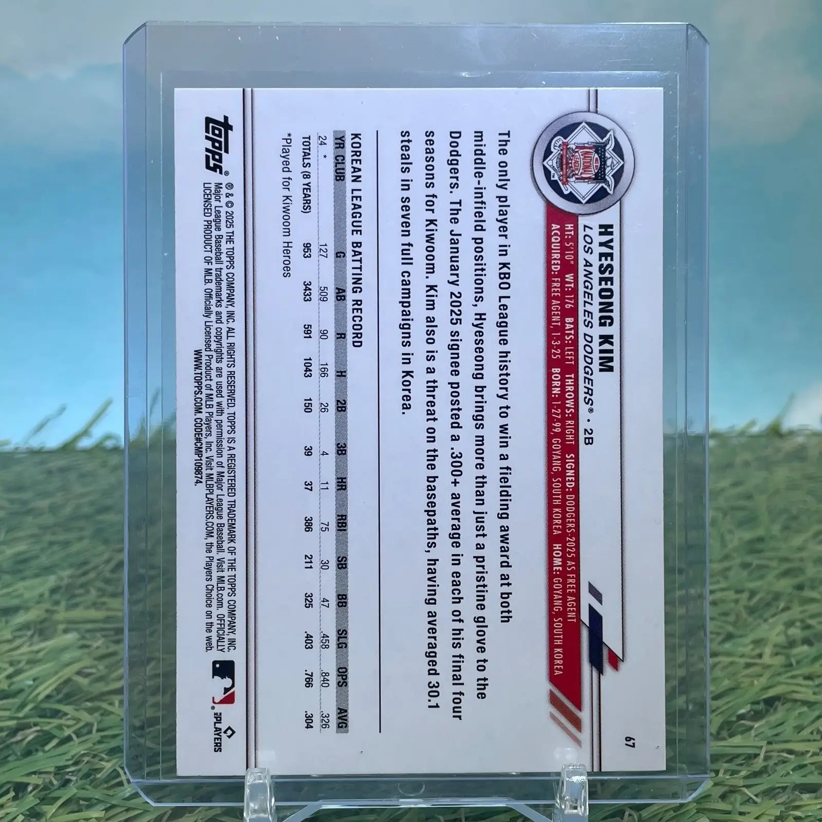 Hyeseong Kim baseball card from 2025 Topps All Star Game Hyeseong rookie set