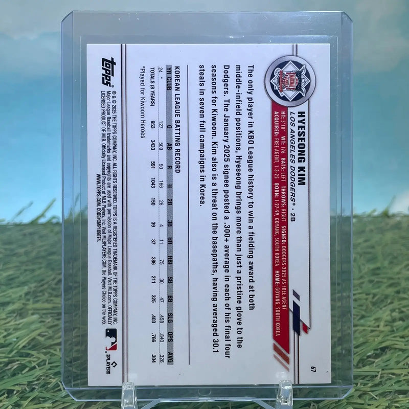 Hyeseong Kim baseball card from 2025 Topps All Star Game Hyeseong rookie set