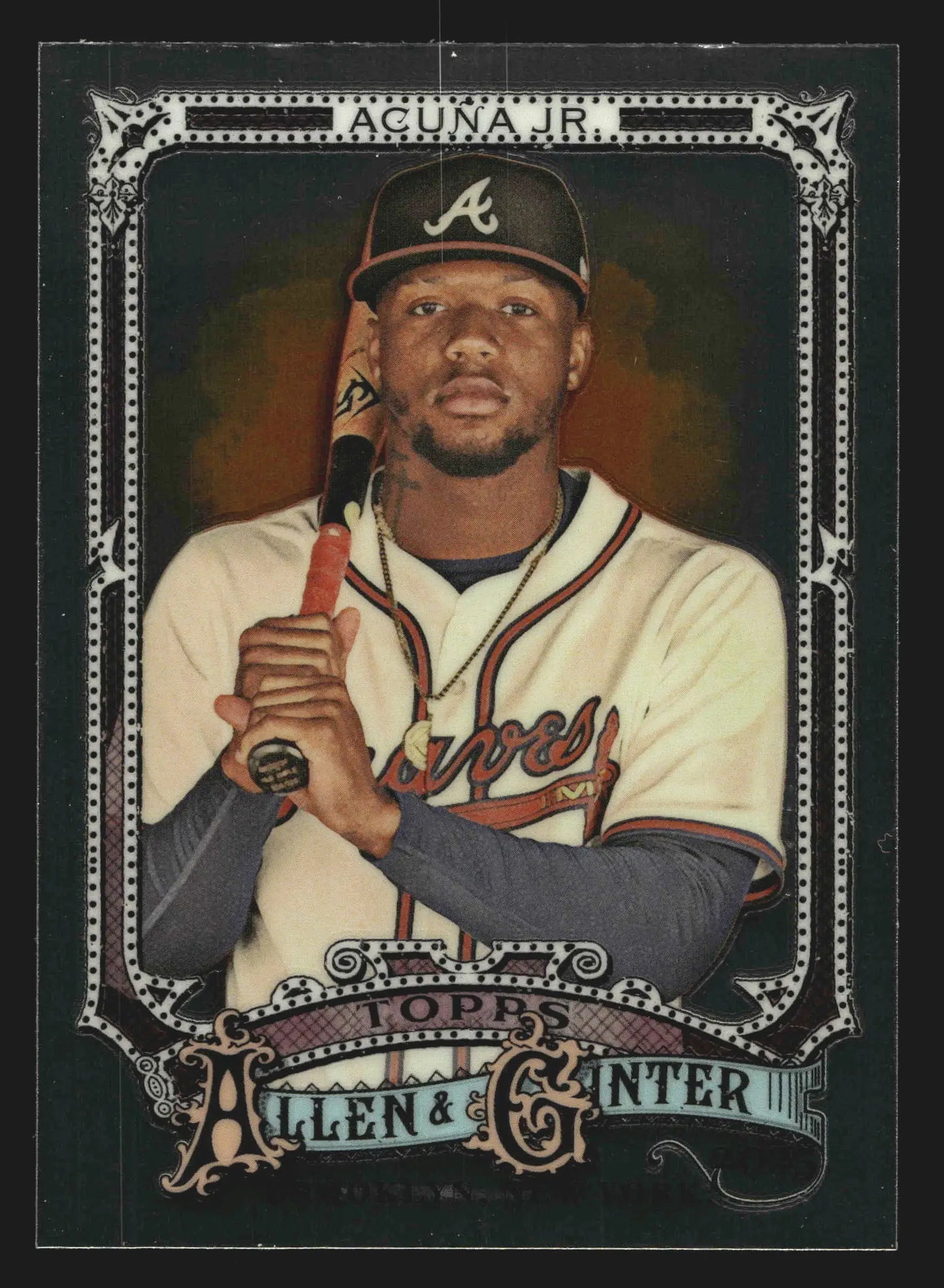2025 Topps Allen & Ginter #103 Ronald Acuna Jr Braves Silver Portrait Parallel