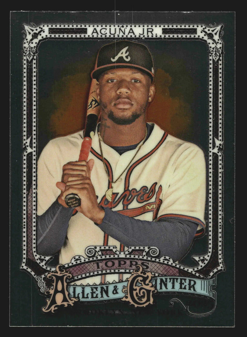 2025 Topps Allen & Ginter #103 Ronald Acuna Jr Braves Silver Portrait Parallel