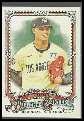 2025 Topps Allen & Ginter #226 River Ryan RC Los Angeles Dodgers