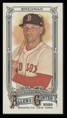 2025 Topps Allen & Ginter Alex Bregman #174 Mini Allen & Ginter Back Red Sox