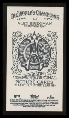 2025 Topps Allen & Ginter Alex Bregman #174 Mini Allen & Ginter Back Red Sox