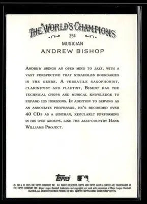 2025 Topps Allen & Ginter Andrew Bishop #254 Musician - Other