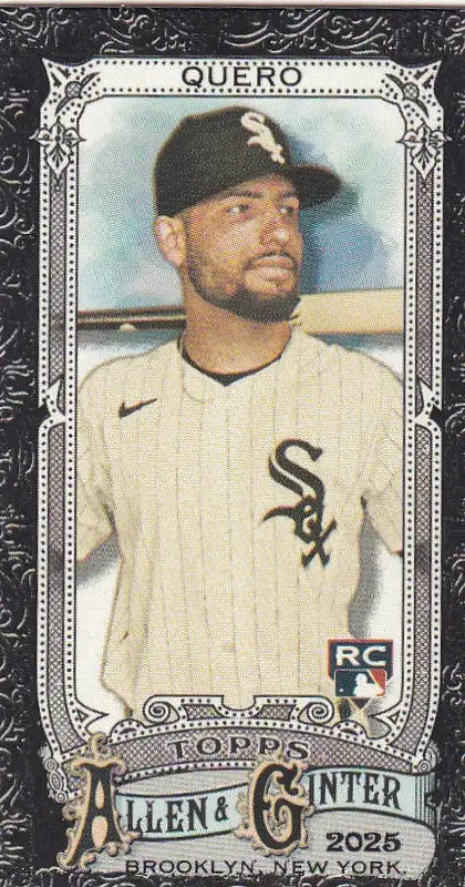 2025 Topps Allen & Ginter Black Border Mini #247 Edgar Quero Rc White Sox - Baseball Card Single