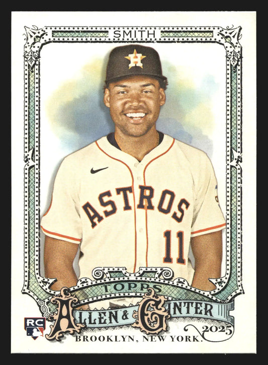 2025 Topps Allen & Ginter Cam Smith #189 Houston Astros RC - Baseball Card Single