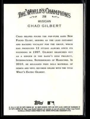 2025 Topps Allen & Ginter Chad Gilbert #258 Musician