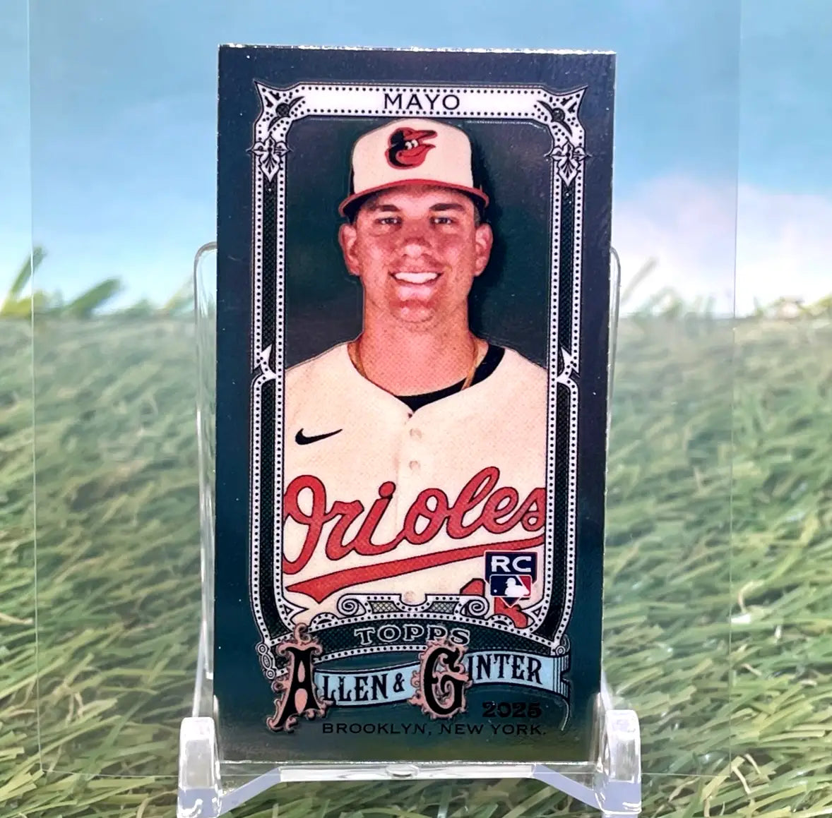 2025 Topps Allen & Ginter COBY MAYO RC Mini Silver Chrome -BALTIMORE ORIOLES- - Baseball Card Single