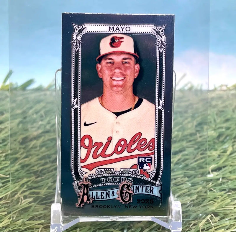 2025 Topps Allen & Ginter COBY MAYO RC Mini Silver Chrome -BALTIMORE ORIOLES- - Baseball Card Single