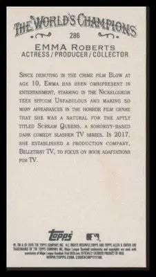 2025 Topps Allen & Ginter Emma Roberts #286 Mini Actress