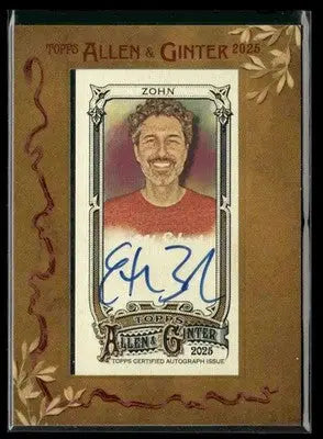 2025 Topps Allen & Ginter Ethan Zohn #MA-EZ Framed Mini Non-Baseball Autos