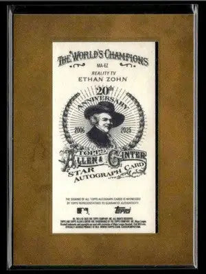 2025 Topps Allen & Ginter Ethan Zohn #MA-EZ Framed Mini Non-Baseball Autos