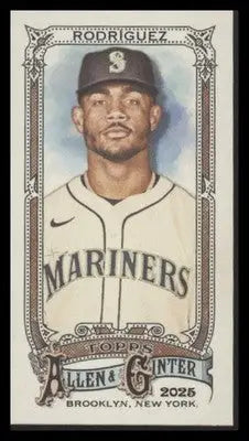 2025 Topps Allen & Ginter Julio Rodríguez #70 Mini A & G Back Seattle Mariners