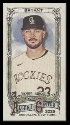 2025 Topps Allen & Ginter Kris Bryant #49 Mini Colorado Rockies