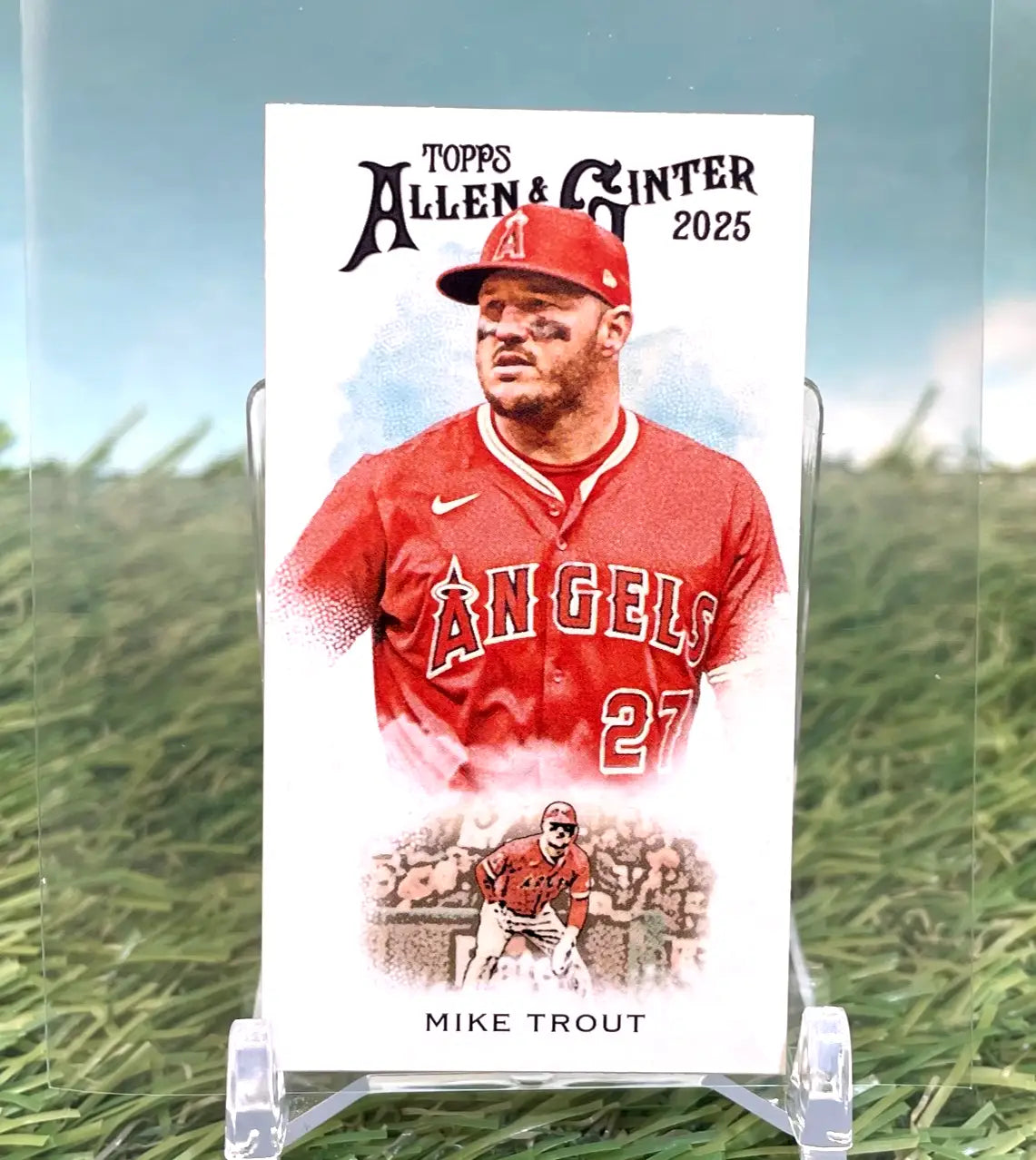 2025 Topps Allen & Ginter Mike Trout #N222-15 1889 N22 Mini Insert Angels - Baseball Card Single