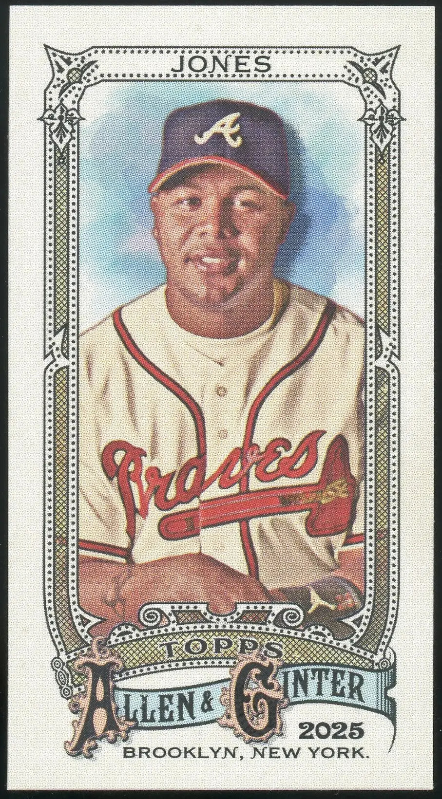 2025 Topps Allen & Ginter Mini #190 Andruw Jones Braves HOF Class of 2026