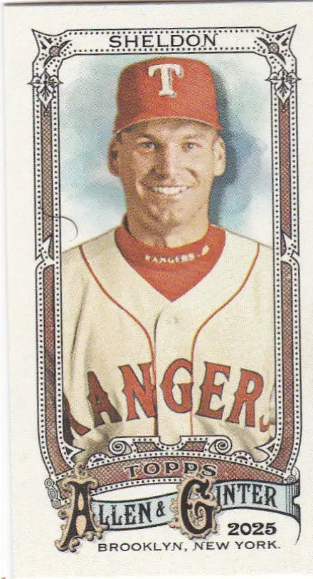 2025 Topps Allen & Ginter mini #214 Scott Sheldon Texas Rangers - Baseball Card Single