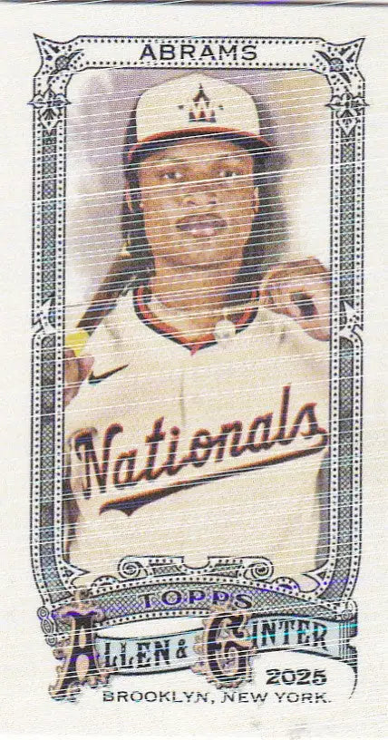2025 Topps Allen & Ginter Mini #90 CJ Abrams Washington Nationals - Baseball Card Single