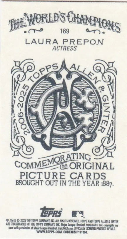 2025 Topps Allen & Ginter Mini A&G Back #169 Laura Prepon - Other