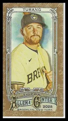 2025 Topps Allen & Ginter Mini Gold Border #222 Brice Turang