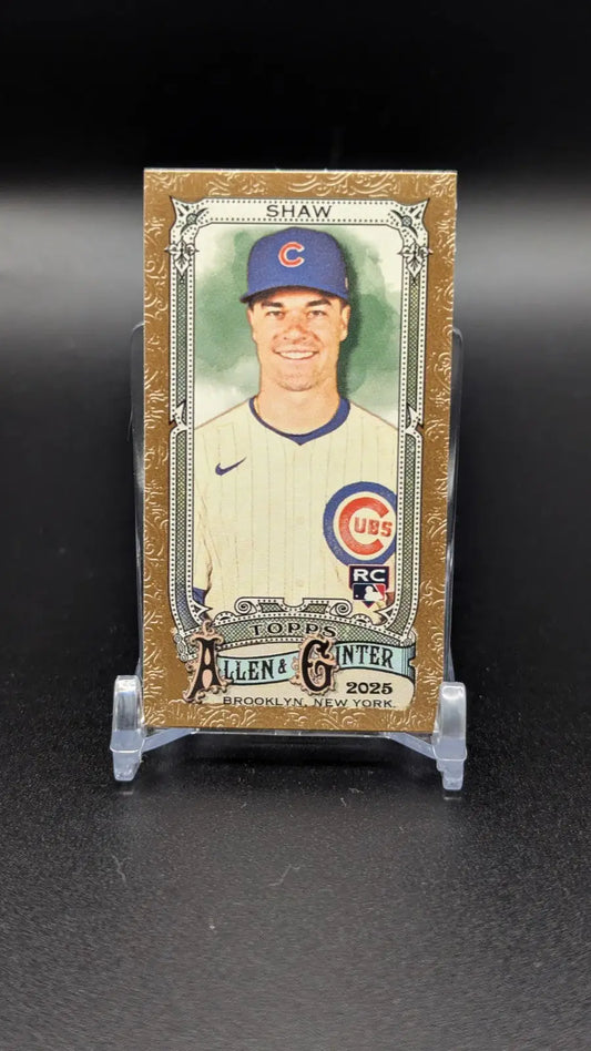2025 Topps Allen & Ginter Mini GOLD BORDER Matt Shaw #143 RC Rookie Cubs - Baseball Card Single