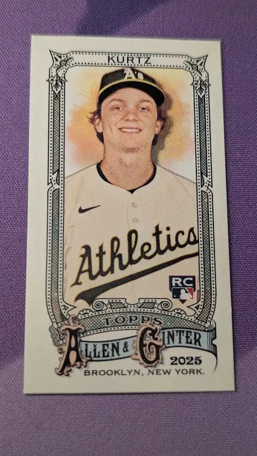 2025 TOPPS ALLEN & GINTER NICK KURTZ MINI RC ROOKIE - Baseball Card Single