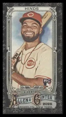 2025 Topps Allen & Ginter Rece Hinds #126 Mini Black Border RC Cincinnati Reds