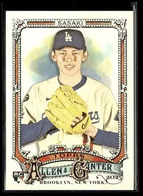 2025 Topps Allen & Ginter Roki Sasaki #92 RC Los Angeles Dodgers