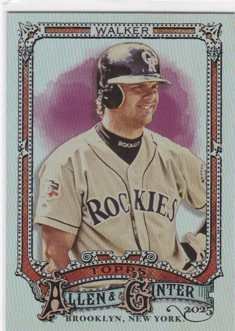 2025 Topps Allen & Ginter Silver Portrait #335 Larry Walker Colorado Rockies - Baseball Card Single