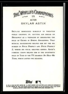 2025 Topps Allen & Ginter Skylar Astin #275 Actor