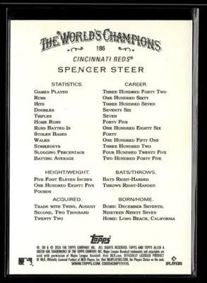 2025 Topps Allen & Ginter Spencer Steer #186 Cincinnati Reds
