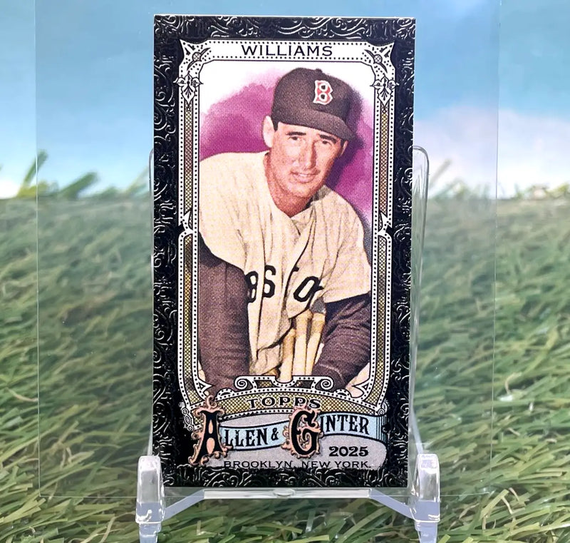 2025 Topps Allen & Ginter Ted Williams Mini Black Border Parallel #48 Red Sox - Baseball Card Single