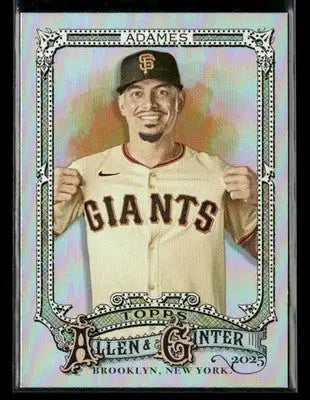 2025 Topps Allen & Ginter Willy Adames #129 Silver Portrait San Francisco Giants
